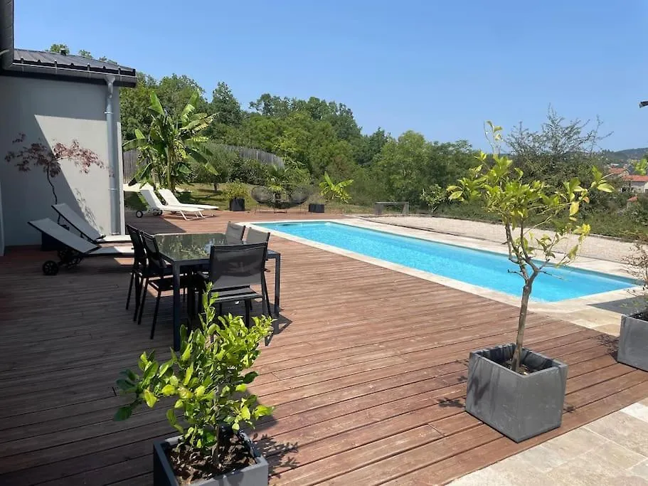 Villa Kevin Piscine, Pool House Et Petanque 6 A 8 Personnes Villefranche-de-Rouergue